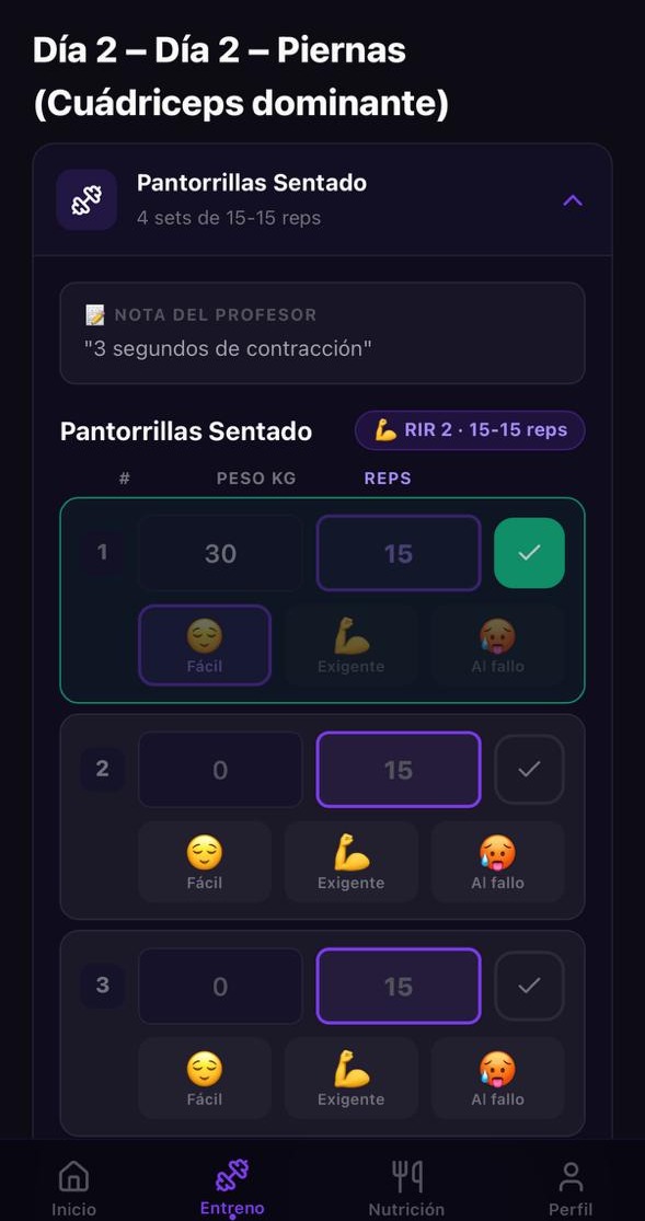 AE Fit — app del alumno